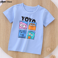 TUSHIT Store "Trendy Children's Short-sleeved T-shirt in Lycra Cotton from Malaysia"