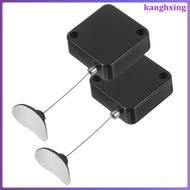 📱 2Pcs Tether Lock Remote Control Tether Telescopic Security Cable Black Metal for Travel