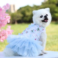 ZZOOI Spring Summer Dog Skirt Beautiful Peach Skirt Apparel for Pets Princess Style Puppy Lace Birth