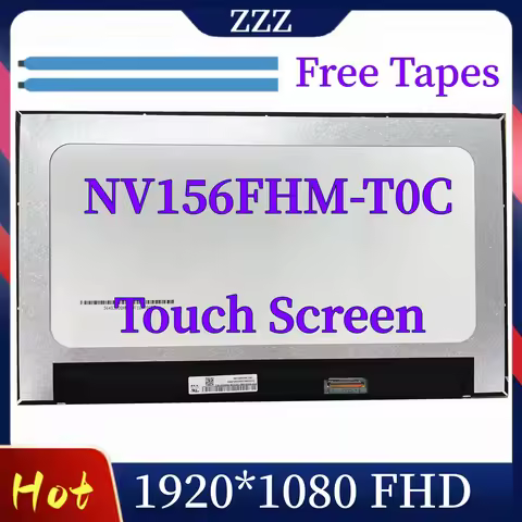NV156FHM-T0C NV156FHM T0C 15.6" FHD 1920x1080 IPS 40 Pin eDP On-Cell Touch Laptop LCD Screen Display