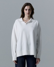 AIMER - Essential Knit Oversized Polo เสื้อแขนยาว ผ้านิท โปโล