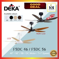 🔥FREE Shipping🔥DEKA KRONOS F5DC 56" Baby Fan 46" 5 Blade DC Motor 14Speed Remote Control Ceiling Fan