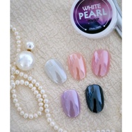 Jinaunni - [NEW White Pearl] UPGRADE Hailey Bieber Nail Chrome Powder Nail Art