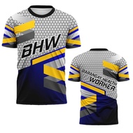 BHW Shirt Unisex T-shirt Teachers Uniforms Tops Full Sublimation Casual Short Sleeve Men's T-shirt B