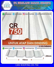 Atap Spandek CR-750 ( 5 Meteran ) / Can Roofing / Atap Galvalum