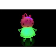 Peppapig colorful lights flash Puffer Ball light up flashing squishy sensory toy