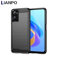 LIANPO For OPPO A96 4G OPPO A76 4G Phone Case Armor Carbon Fiber TPU Soft Silicone Back Cover OPPO A