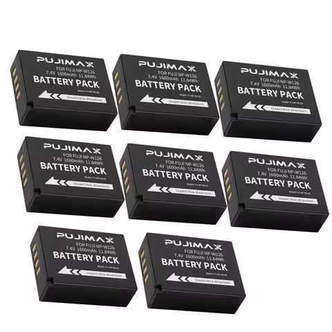 PUJIMAX NP-W126 Battery 1600mAh Rechargeable Batteries For Fujifilm XT20 XT3 XPro1 Pro2 X-Pro1 X-T1 