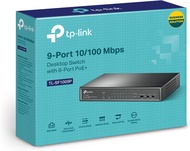 TP Link TL-SF1009P 9-Port 10/100Mbps Desktop Switch with 8-Port PoE+