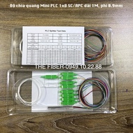 Bộ chia quang PLC 1x8 SC/APC phi 0.9mm dài 1M