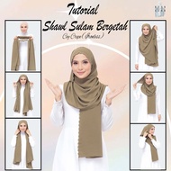 Elastic band shawl sulam pinless | material cey ironless