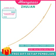 [CH5005 / CH5006 / CH5007 / CH5008] Rantai Leher SAUH ZHULIAN Gold Plated Necklace Jewellery Emas Sa