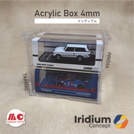 Acrylic Box 4mm Inno64 Tarmac/ Aurora Model/ Time Micro Premium Diecast 2-tier Acrylic display Box t