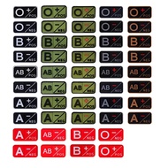5*2.5CM 3D Blood Group Badge Patch A+ B+ AB+ O+ A- B- AB- O- PVC Rubber Emblems Tactical Badges Patc