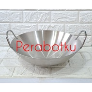 34 cm Thick Stainless Steel Pan 555/SG Stainless Steel Wok Pan