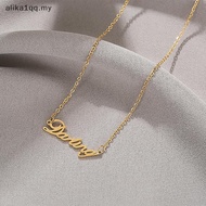 alika1qq Fashion English alphabet Pendant Titanium steel Nelace for Women Jewelry Accessries Gift MY