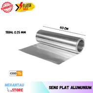Seng Plat Alumunium Per Meter Tebal 025 mm Pelapis Pintu Gerobak Pelat Aluminium Anti Karat Talang