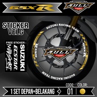 SUZUKI GSX R Rim Cutting Sticker - Motorcycle Rim Cutting Sticker List Accessories GSX R 150 Rim Tri
