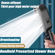 Shower Head, Pressure Spray, 3-in-1 Set, One Touch Water Stop, Adjustable to Level 3, Rust Resistant, High Pressure Shower Hydrotherapy Powerful Soft Water Shower Set Bathroom