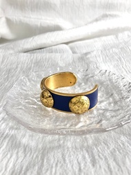 【VintageShop solo 日本直送中古包專賣店】CELINE 飾品 藍色 星球造型 手鐲 vintage 古著 85vn4y