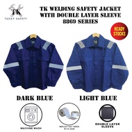 TK WELDING SAFETY JACKET WITH DOUBLE LAYER SLEEVE / BAJU KERJA WELDER DUA LAPIS LENGAN 8869 SERIES