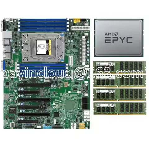 EPYC 7551P CPU 32 Cores Processor+ Supermicro H11SSL-i Motherboard Server +4x 32GB 2133P RAM