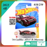 Hot Wheels US GM FIA GT3 Diecast Cars 16 Cadillac ATS VR ( Red) 2022 HW Turbo Series 1/64 Scale Alloy Kids Toy Racing SuperCars FIA GT Championship Race Car Model  - XPA HotWheels Collection 22AB #038/250 Toys for boys kereta perlumbaan GTR hotwheel