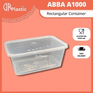 ABBAWARE A1000 Rectangular Disposable Plastic Food Container (50 pcs) -  Bekas Tapau /A1000/RT100S/T