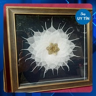 Tranh xếp lá bồ đề kt 30x30cm