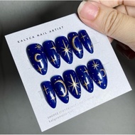 Navy Y2K Nails | Press On Nails | Fake Nails | False Nails