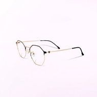 塞尚的幾何色階│鈦金屬多角眉光學框UV400濾藍光眼鏡