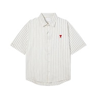 Authentic Ami Paris Clams Mens And Womens Summer New Embroidery Love Simple Fashion Versatile Casual