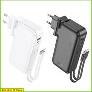 ֎hoco J126 Pin dự phòng 10000mAh 22.5W AC LED cáp Lightning/Type C (300g) Bảo hành 12 tháng
