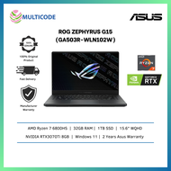 Asus Gaming Laptop ROG Zephyrus G15 GA503R-WLN102W 15.6'' WQHD 240Hz Grey ( Ryzen 7 6800HS, 32GB, 1TB SSD, RTX3070Ti 8GB, W11 )