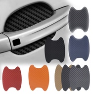 4 Pcs Carbon Fiber Texture Car Door Handle Cup Scratch Protective Stickers Exterior Waterproof Auto Door Bowl Sticker