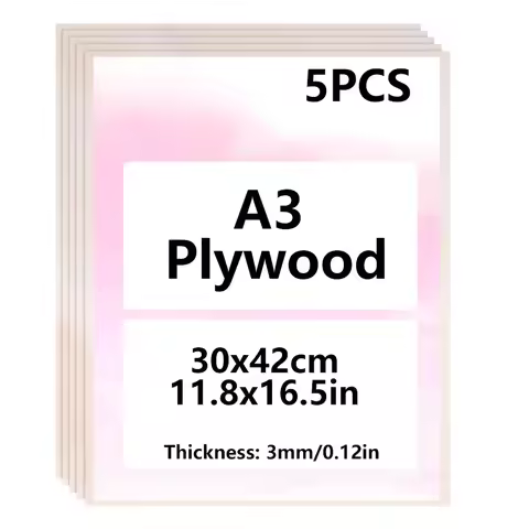5/10 pack A3 plywood 420 x 297 x 3 mm Suitable for pyrography, laser cutting, CNC engraving, hollowi