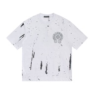 Chrome Hearts Couple Summer T-Shirt, 100% Cotton, Slim-fit Version, Western Style, 100% PVIR CCQ6 Ve