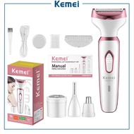 Kemei KM-6713 4 in 1 Women Rechargeable Electric Hair Removal Razor Portable USB Charging Hair Shave