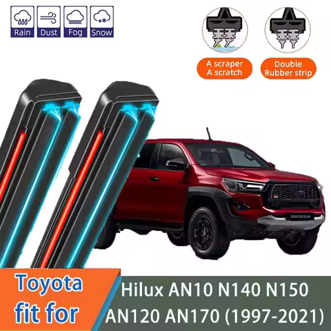For Toyota Hilux AN10 AN30 AN120 AN130 N140 N150 N160 170 Front Windscreen Wipers Double Rubber Car 