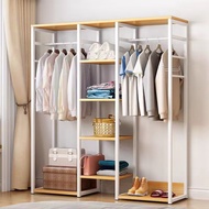 Closet Wardrobe Rack Large Capacity Storage Wardrobe  for Bedroom Shelves and Drawer, Freestanding C