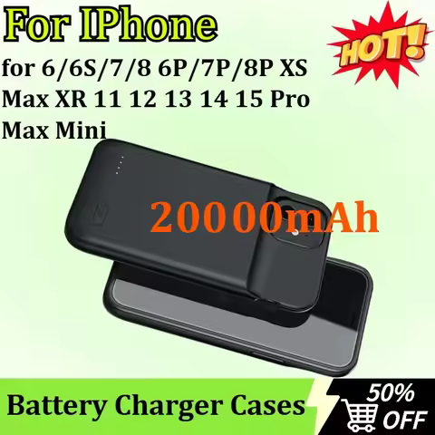 20000mAh Battery Charger Case for IPhone 6/6S/7/8 6P/7P/8P XS Max XR 11 12 13 14 15 Pro Max Mini Pow