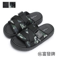 Fufa Shoes [Fufa Brand] Z-Shaped Buckle Strap Casual Slippers Couple Outdoor Sandals Thick-Soled Adjustable Camouflage S