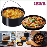 IEIVB อุปกรณ์เครื่องใช้ในครัวอบเค้กและกระทะพิซซ่าหม้อทอด Air Fryer ทนทานชุดถังขนมปังขนมอบหม้อทอด Air Fryer VKDIK