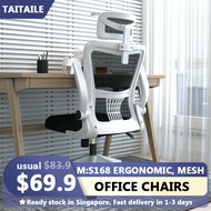 Chair Ergonomic Office Chair High Back Mesh Computer Chair with Lumbar Support Backrest and Headrest