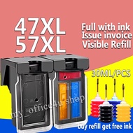 PG 47XL CL 57XL ink PG47XL CL57XL refillable ink cartridge compatible Canon Pixma  E480, E477, E470, E460, E410, E4270, E3470, E3370, E3170