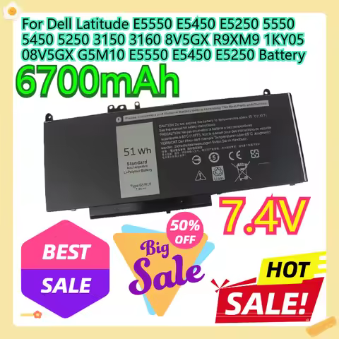 For Dell Latitude E5550 E5450 E5250 5550 5450 5250 3150 3160 8V5GX R9XM9 1KY05 08V5GX G5M10 E5550 E5