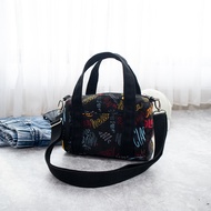 SPNB Tas Selempang Mini Slingbag Sling Bag Korean Bag Wanita Bahan Kanvas Hazel Motif Bonjour
