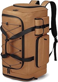 Large Duffle Bag Backpack for Travel, 75L Heavy Duty Gym Duffel Bag with Shoes Compartment for Men &