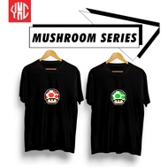 YC Mushroom Mario T-shirts, screen printing, can request your own photo/ image - T-shirts bebas Desi