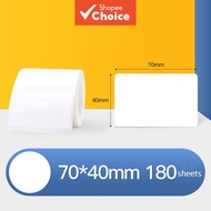 NIIMBOT B11 B3S Thermal Label Paper 70x40mm 180 Sheets Self-Adhesive Fixed Asset Food Clothing Price